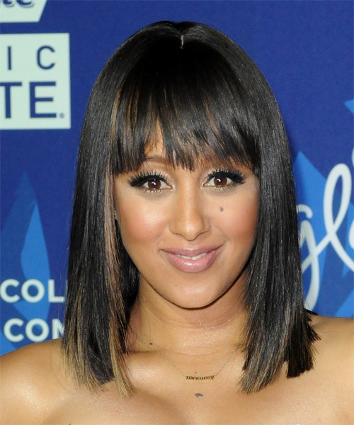 Tamera Mowry Straight Bob - heart face shape