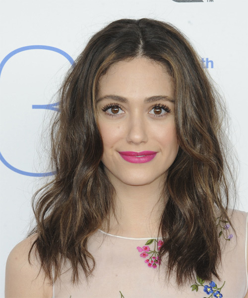 Emmy Rossum Long Wavy Hairstyle