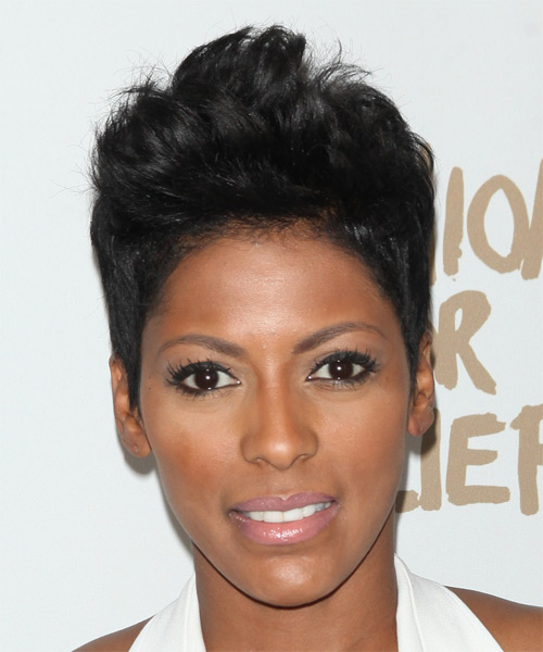 Tamron Hall Short Straight   Black    Hairstyle