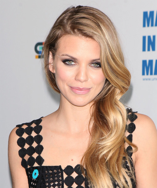 AnnaLynne McCord Long Wavy   Dark Blonde     with Light Blonde Highlights