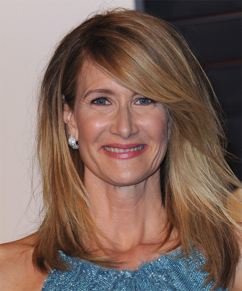 Laura Dern Long Straight Blonde Hairstyle.