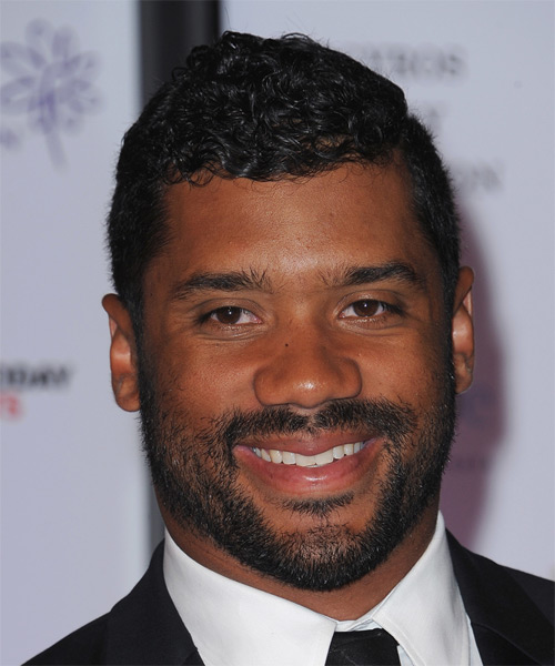 Russell Wilson Short Curly   Black    Hairstyle  