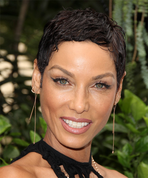 Nicole Murphy Short Wavy Casual Pixie Hairstyle - Medium 