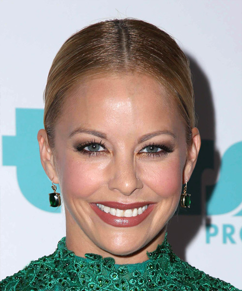 Amy Paffrath Long Straight Dark Blonde Sleek Updo