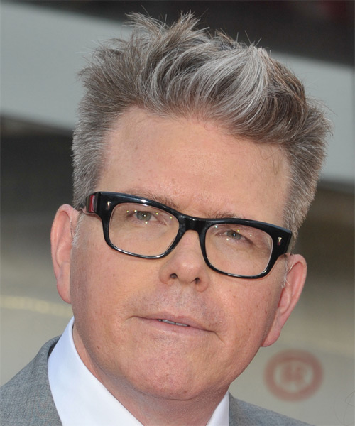 Christopher McQuarrie Short Straight    Grey   Hairstyle