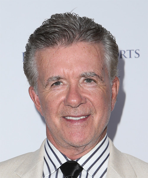 Alan Thicke Short Straight    Grey   Hairstyle