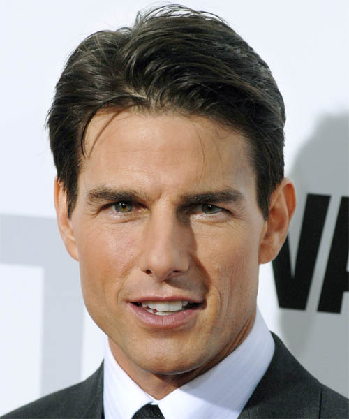 Tom Cruise slicked back side hair