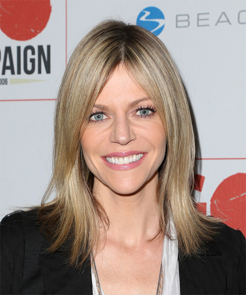 Kaitlin Olson Medium Straight    Blonde   Hairstyle   with Light Blonde Highlights