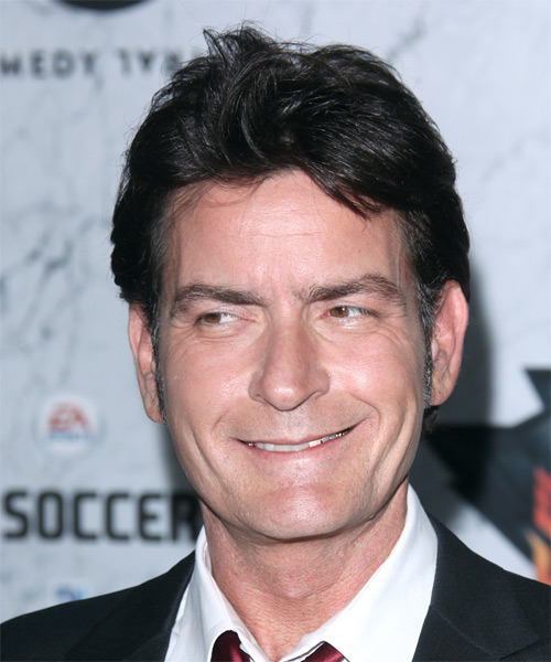 Charlie Sheen Short Straight     Hairstyle