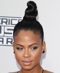 Tila Tequila Long Straight Black Updo