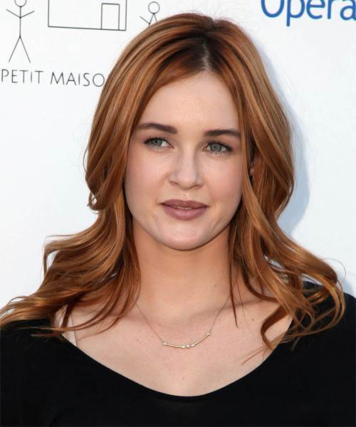 Ambyr Childers Long Straight    Copper Red   Hairstyle