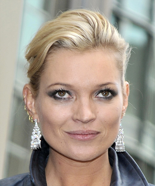 Kate Moss  Long Straight    Updo Hairstyle