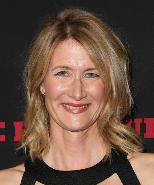 Laura Dern Medium Wavy   Golden