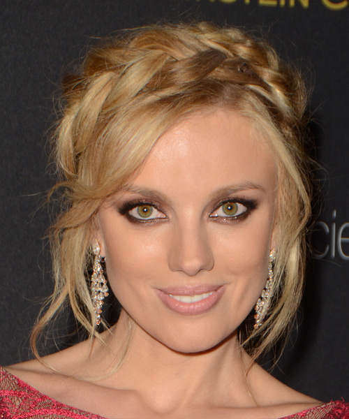 Bar Paly Long Straight   Braided Updo