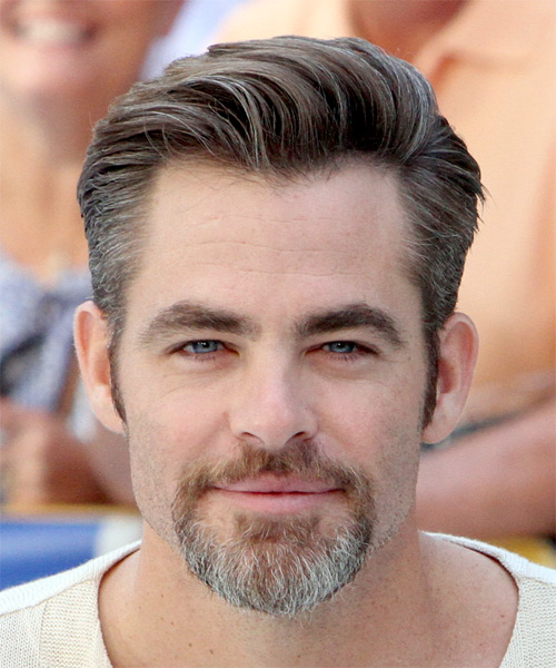 Chris Pine Short Straight    Brunette   Hairstyle