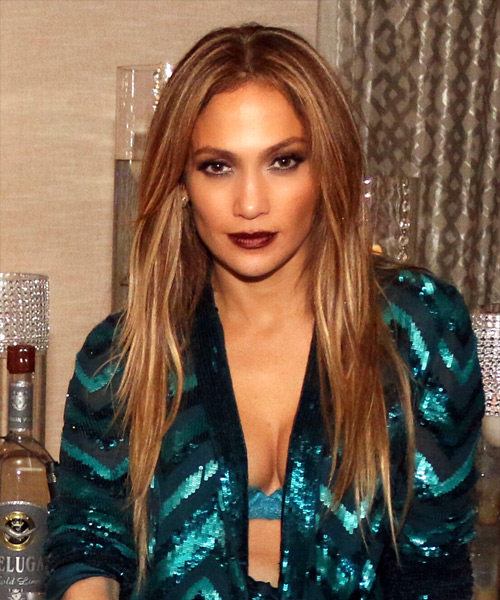 Jennifer Lopez Long Straight Layered Hairstyle