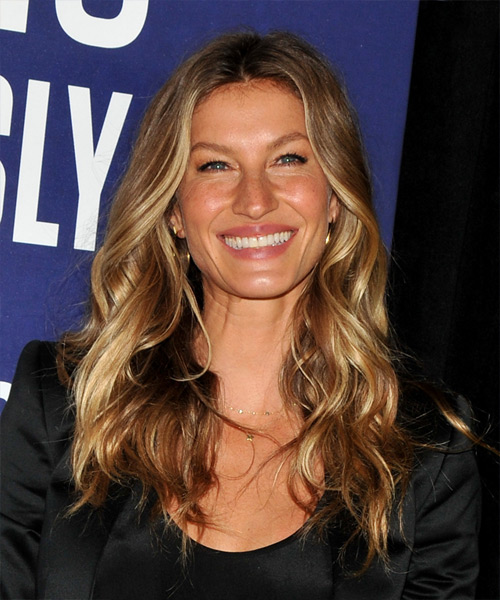 Gisele Bundchen Long Wavy   Dark Honey Blonde