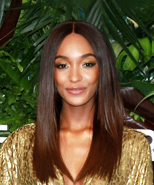 Jourdan Dunn Long Straight    Brunette   Hairstyle