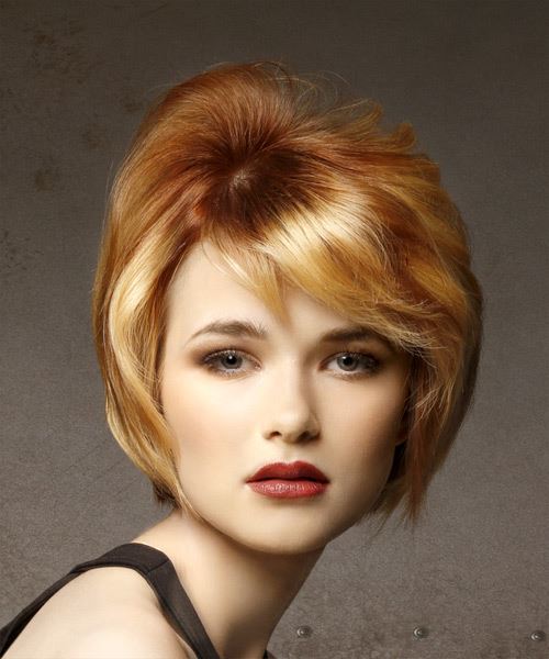 Short Vintage Layered Edges With Volume At The Crown