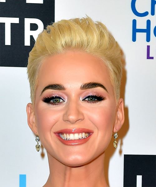 Fans Are Torn Over Katy Perrys Micro Bangs Hairstyle  Parade  Entertainment Recipes Health Life Holidays