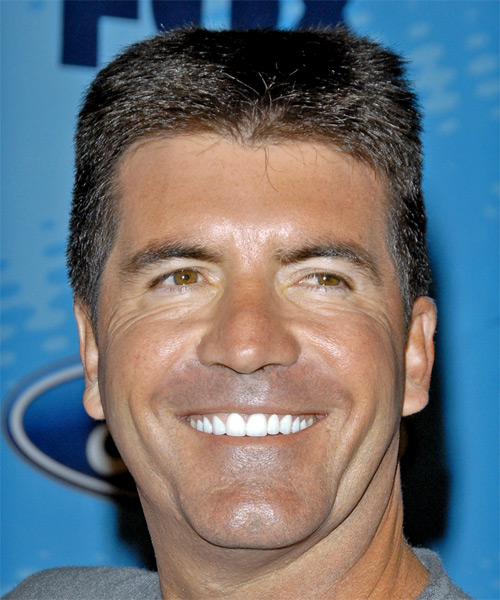 Simon Cowell Casual Short Straight Hairstyle