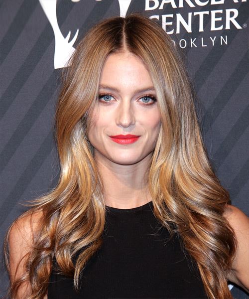 Kate Bock Long Straight Dark Blonde Hairstyle with Thick Hair Density