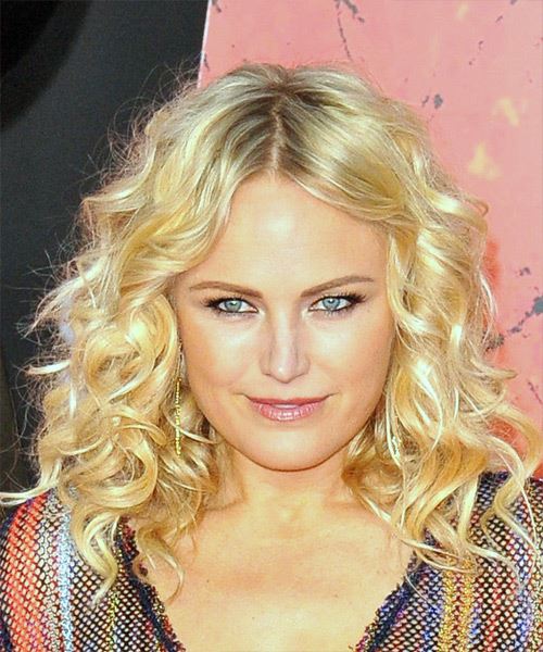 Malin Akerman Medium Curly   Light Blonde   Hairstyle