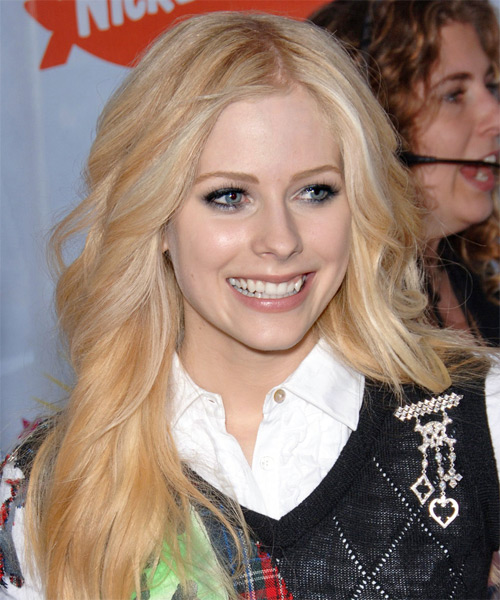 Avril Lavigne Long Wavy     Hairstyle  