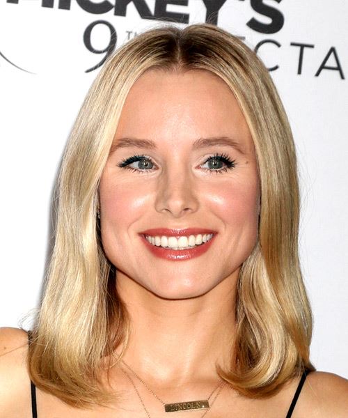 Kristen Bell Medium Straight Light Blonde Hairstyle