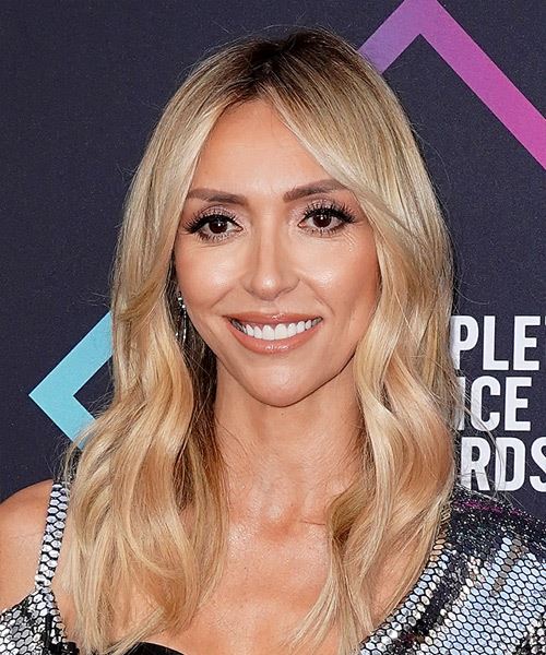 Giuliana Rancic Long Wavy    Platinum Blonde   with Layered Bangs