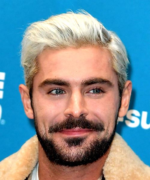 Zac Efron Short Straight   Light Platinum Blonde