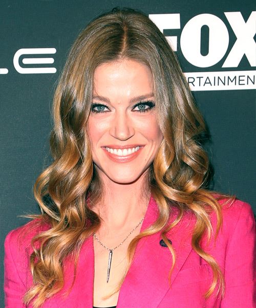 Adrianne Palicki Long Wavy    Brunette and  Blonde Two-Tone   Hairstyle