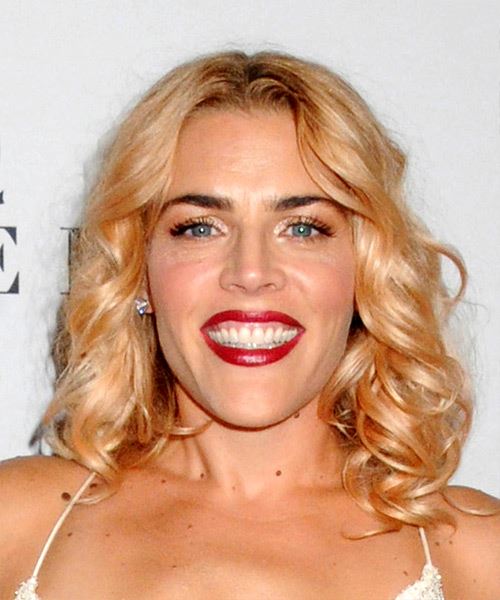 Busy Philipps Long Wavy   Light Red   Hairstyle