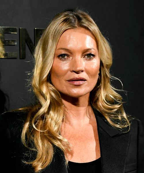 Kate Moss Long Wavy    Blonde   Hairstyle  