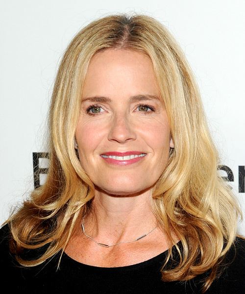 Elisabeth Shue Long Wavy    Blonde and  Brunette Two-Tone   Hairstyle