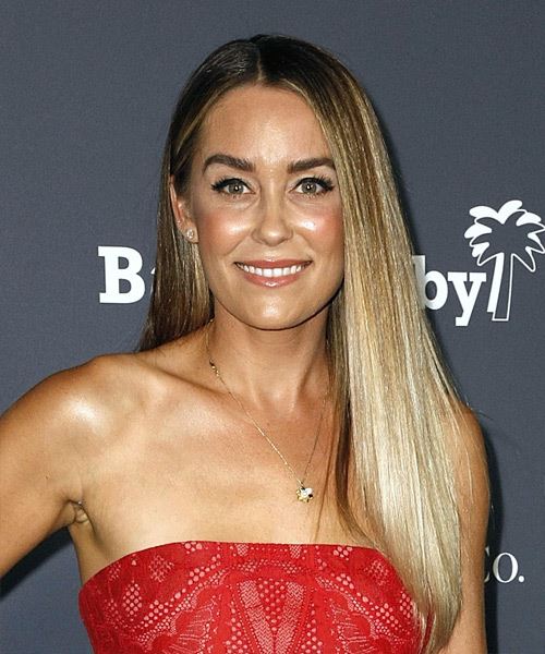 Lauren Conrad Long Straight    Blonde   Hairstyle with Side Swept Bangs  and Light Blonde Highlights