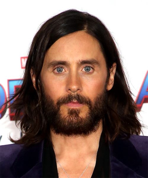 Jared Leto Long Straight   Black    Hairstyle  