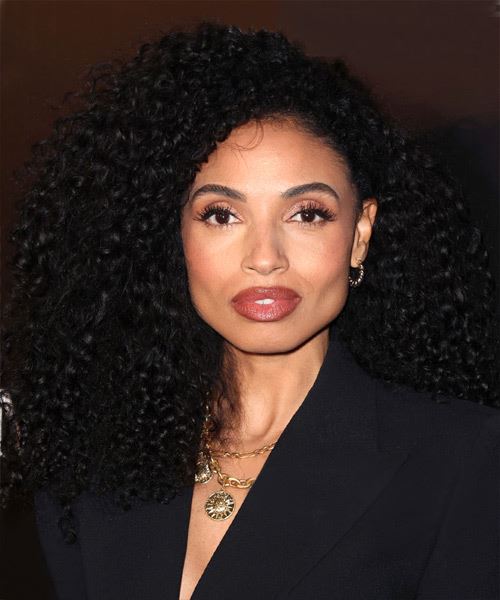 Gabrielle Ryan Long Curly   Black    Hairstyle