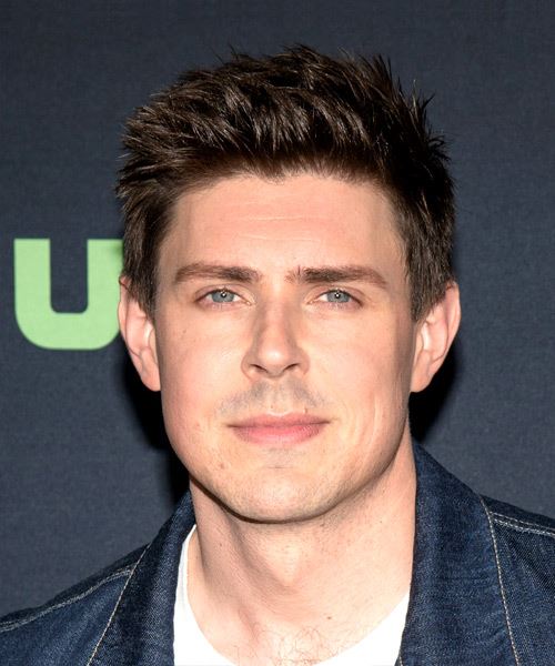 Chris Lowell Short Straight   Black    Hairstyle  