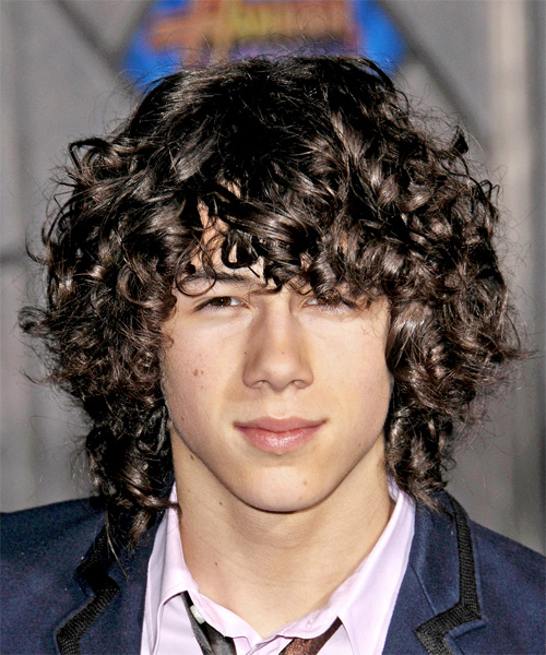 Nick Jonas Medium Curly     Hairstyle  