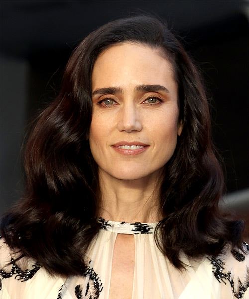 Jennifer Connelly Long Wavy   Black    Hairstyle  