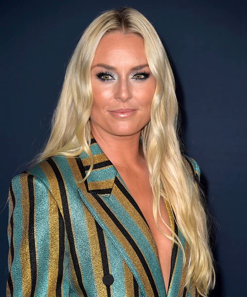 Lindsey Vonn Long Blonde Hairstyle With Waves
