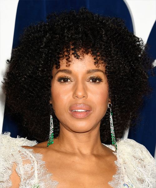 Kerry Washington Shoulder-Length Hairstyle With Tight Curls