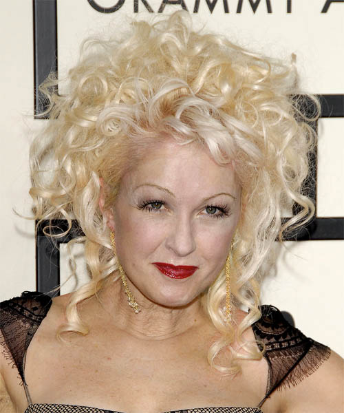 Cyndi Lauper  Long Curly    Updo Hairstyle