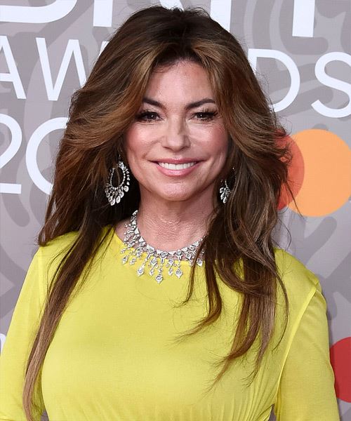 Shania Twain Long Hairstyle With Waves