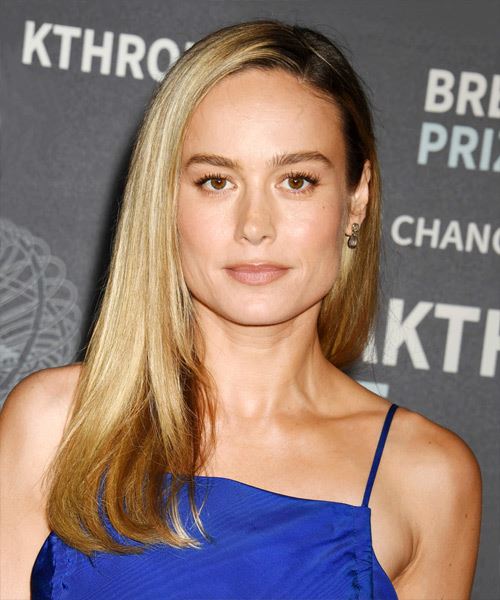 Brie Larson Long Blonde Hairstyle