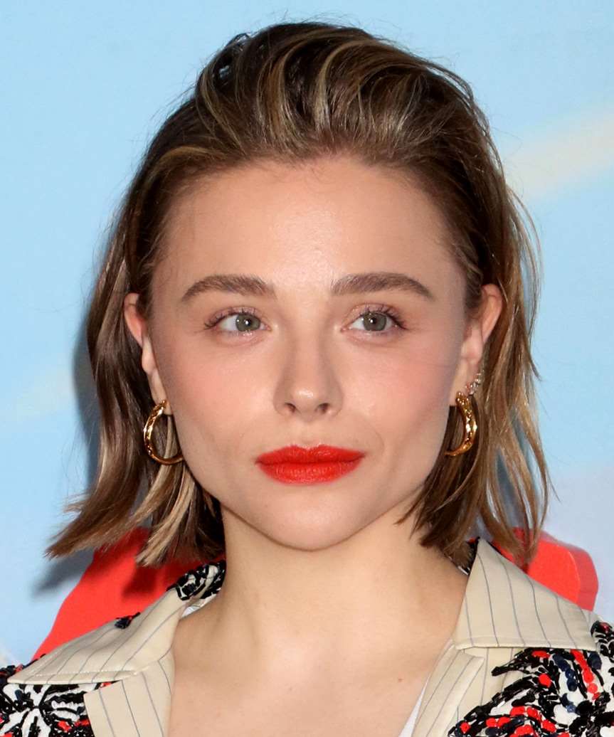 Chloe Grace Moretz Swept-Back Hairstyle