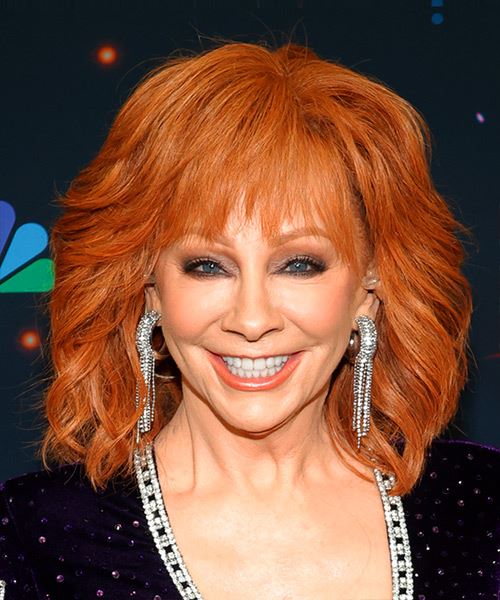 Reba McEntire Shoulder-Length Ginger Hairstyle - Hairstyles