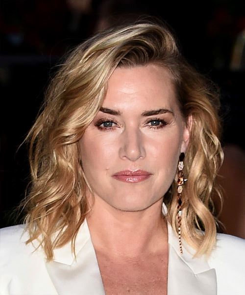 Kate Winslet Shoulder-Length Blonde Hairstyle With Curls