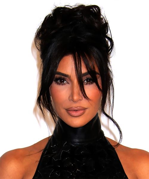 Kim Kardashian Updo With High Bun